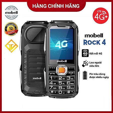 Điện thoại Mobell Rock 4 4G , Pin 3250mah , Loa Siêu lớn - Hàng chính hãng