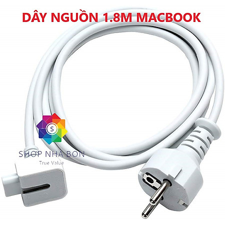 Dây nguồn nối dài 1.8m dùng cho củ sạc Macbook, Iphone, Ipad QUATECH - Hàng nhập khẩu