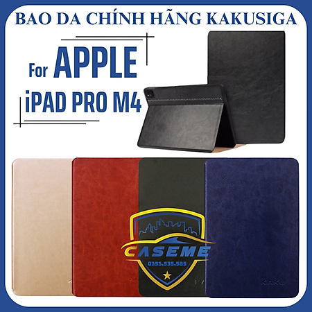 Bao da Kakusiga dành cho iPad Pro M4 -11 inch 2024. iPad Pro M4 - 13 inch 2024 - Hàng chính hãng