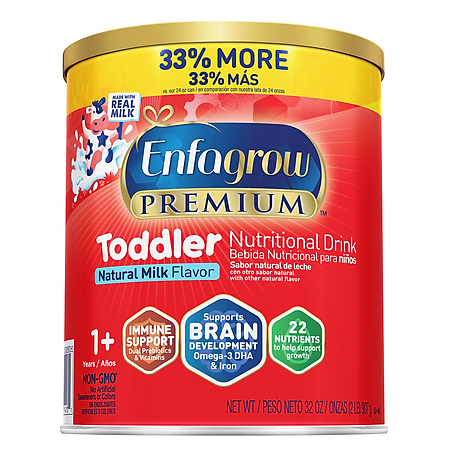 Sữa Bột Enfagrow Premium Toddler Hương Sữa Tự Nhiên cho trẻ 1-3 tuổi (907g)