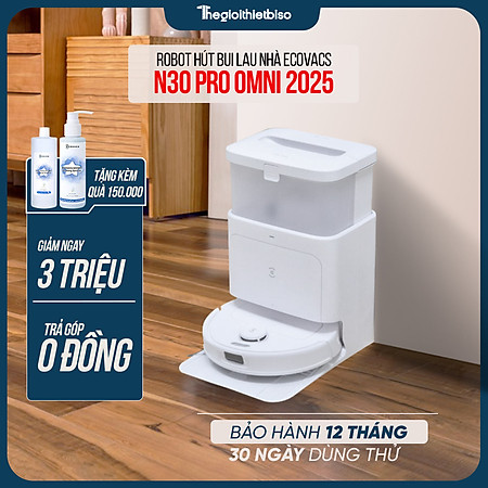 - Robot Hút Bụi Lau Nhà Ecovacs Deebot N30 Pro Omni - Bản màu trắng 2025 - Hàng chính hãng Ecovacs
