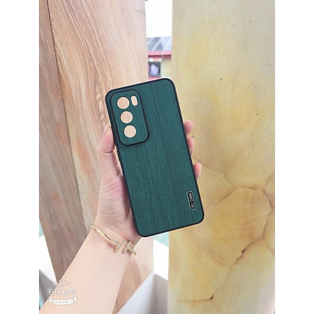 Ốp lưng Da Vân Gỗ cao cấp siêu sang,bảo vệ lưng viền cụm camera dành cho Oppo A74 4g/A95 4g . Hàng nhập khẩu