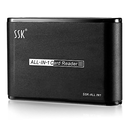 Đầu đọc thẻ nhớ đa năng SSK 025 chính hãng hộp thiếc sang trọng (logo Trắng)