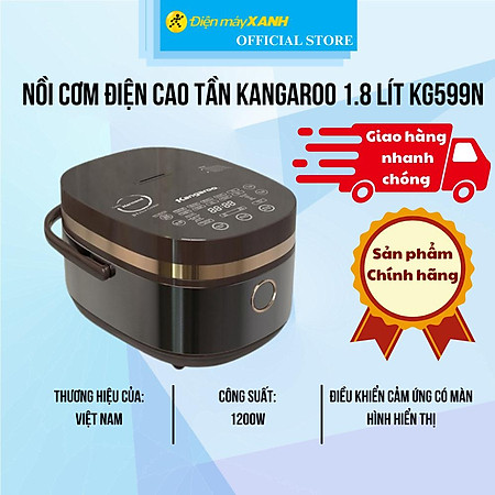 Nồi cơm điện cao tần Kangaroo 1.8 lít KG599N - Hàng Chính Hãng