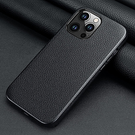 Ốp lưng cao cấp da bò cho iPhone 14 promax kiêm sạc từ tính - hàng chính hãng
