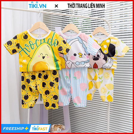 Combo 3 quần áo bé gái, đồ bộ Mimykid in 3D hoạt hình và trái cây dễ thương, đáng yêu co giãn 4 chiều mềm mại, thấm hút mồ hôi tốt, thời trang, set, bộ đồ, đồ cho trẻ em, bé gái từ 8-28kg (Giao màu ngẫu nhiên)