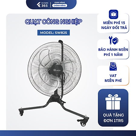 Quạt Sàn Công Nghiệp Chính Hãng SOWUN SW825, Công Suất Lớn Giúp Làm Mát Nhanh