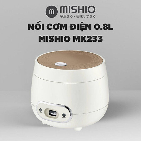 Nồi Cơm Điện Mishio MK233 size 0.8L nấu cơm ngon - Hàng chính hãng