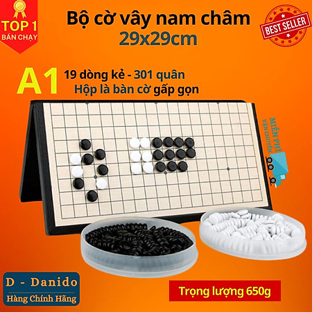 Cờ Vây Nam Châm Chọn size, Cờ Caro Cao Cấp, Có Bàn Là Hộp Đựng Rộng 28.5cm Và 37cm - Hàng chính hãng Amalife