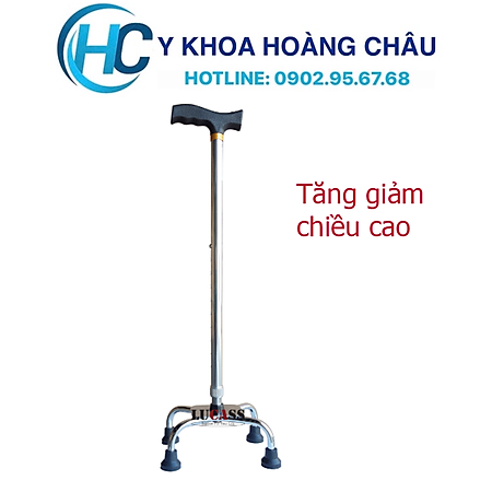 Gậy 4 Chân Thấp Lucass B-924 (Có Thể Tăng Giảm Chiều Cao)
