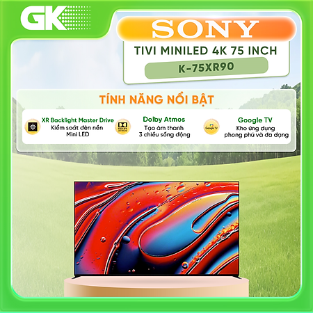 K-75XR90 - Google Tivi Mini LED Sony 4K 75 inch K-75XR90 - Hàng Chính Hãng