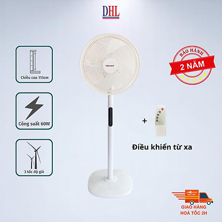 Quạt lửng Mitomo FCE-60AE có điều khiển từ xa, hẹn giờ, màn hình LCD với 3 chế độ gió hàng chính hãng- Bảo hành 2 năm