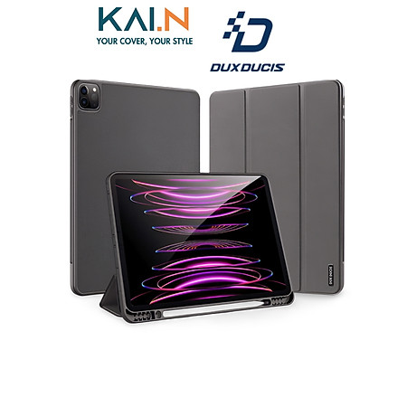 Bao Da Dux Ducis Domo Series Dành Cho iPad Pro 12.9 2020 / 2021 / 2022 Có Khe Cắm Bút, Tự Động Tắt Mở - HÀNG CHÍNH HÃNG