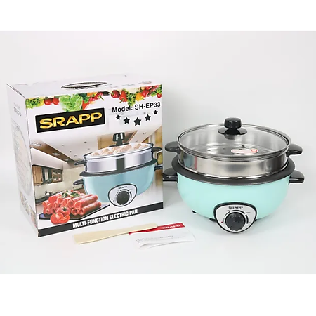 Nồi Lẩu Điện 2 Tầng Đa Năng SRAPP SP-EP33 3,5 lít - Màu Ngẫu Nhiên - Hàng Chính Hãng