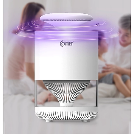 Đèn Diệt Côn Trùng COMET CM078 3W cắm điện trực tiếp, 8 bóng đèn LED, sử dụng tia ánh sáng tím và quạt hút diệt muỗi và lọc không khí