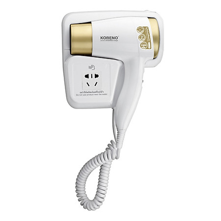 Máy sấy tóc treo tường Koreno Thái Lan KN-518 công suất 1800W - Hàng chính hãng
