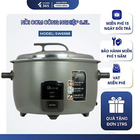 Nồi Cơm Điện Công Nghiệp Chính Hãng SOWUN SW6988 8.5L, Lòng Nồi Hợp Kim Nhôm,Chống Dính Cao Cấp