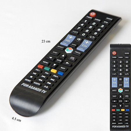 Remote Điều Khiển Tivi Tương Thích Asanzo Smart (Mẫu Dài, 3D, Tương Thích Mẫu Mới)