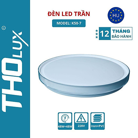 Đèn LED trần Tholux K50-7 Đế Liền Nguồn 30W