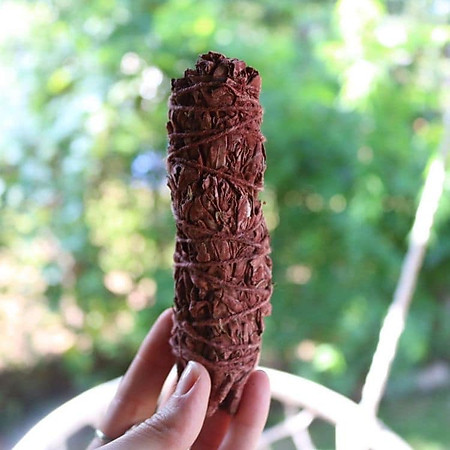 Bó lá xô thơm huyết rồng Dragon's blood sage Smudge stick