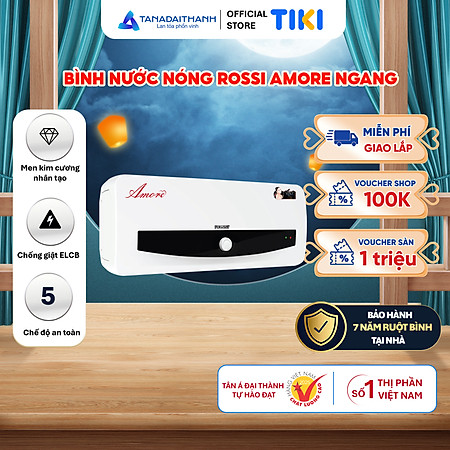 Bình nóng lạnh gián tiếp Rossi Amore Ngang (15/20/30 Lít) - Chính hãng, Bảo Hành 7 năm