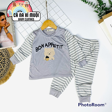 SIZE(9-30kg)Bộ COTTON Lạnh Dài Tay Hàng Chuẩn Dể Thương Cho Bé Gái Bé Trai