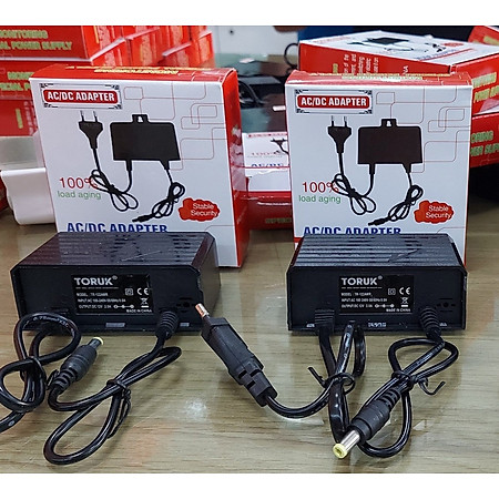 Nguồn camera 12V-2A TORUK TR-122AWR adapter lắp trong nhà ngoài trời chống nước - Hàng chính hãng