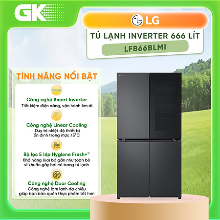 LFB66BLMI - Tủ lạnh LG Inverter 666 lít Multi Door InstaView LFB66BLMI - Hàng Chính Hãng - Chỉ Giao Hồ Chí Minh