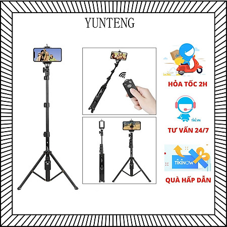 Tripod/ Gậy chụp ảnh Yunteng 1388/1388L gắn được điên thoại, máy ảnh kèm remote từ xa - Hàng chính hãng