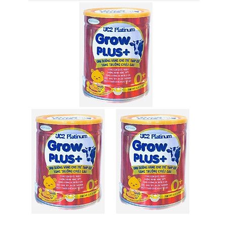 Combo 3 lon Sữa bột UC2 GROW PLUS 0+ lon 800G (dành cho trẻ suy dinh dưỡng)