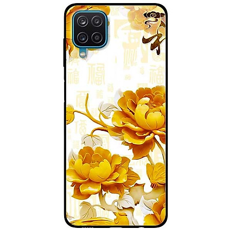 Ốp lưng dành cho Samsung A12 mẫu Mẫu Đơn Vàng