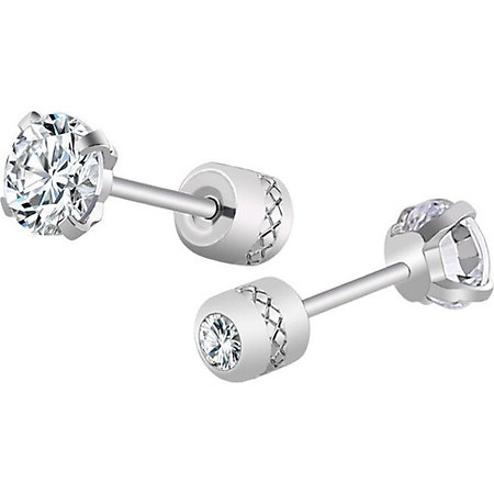 Bông Tai Nam Nữ Đeo 2 Kiểu Chất Liệu Thép Titan Ko Đen Cao Cấp TT 2076 - 1 Cặp