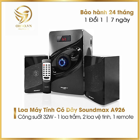 Loa Máy Vi Tính Soundmax A926 Loa Laptop Nghe Nhạc Loa Âm Thanh Để Bàn Có Dây – Hàng Chính Hãng
