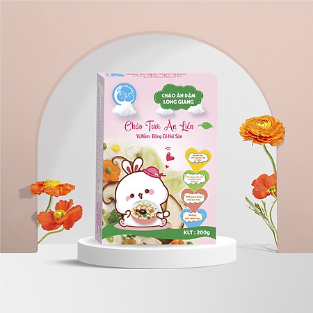 CHÁO TƯƠI LONG GIANG NẤM ĐÔNG CÔ HẢI SẢN