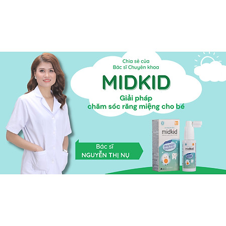 Xịt chống sâu răng MIDKID-Ngăn ngừa sâu răng-bảo vệ men răng-ngừa ố vàng-đập tan sâu sún hà mủn (dành cho bé từ 1 tuổi)
