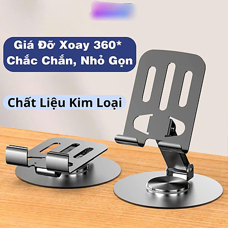 Giá đỡ điện thoại ,đa năng ,có thể gấp gọn để bàn hợp kim nhôm chắc chắn ,đế chống trơn trượt tiện dụng hàng nhập khẩu