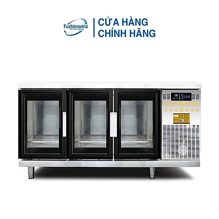 Tủ Bàn Lạnh Cánh Kính 1,8m Quạt Gió