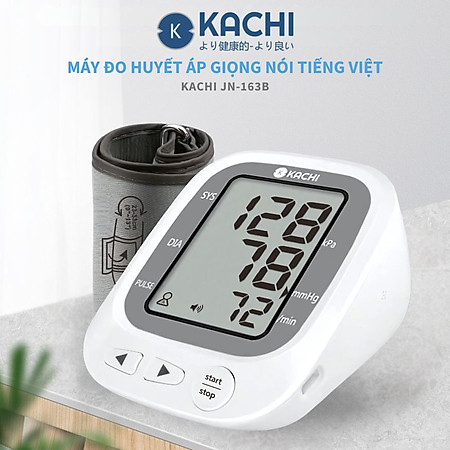 Máy đo huyết áp bắp tay Kachi JN-163B có trợ lý đọc kết quả tiếng Việt hỗ trợ người cao tuổi mắt kém - Hàng chính hãng