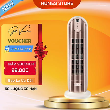 Quạt Sưởi Điện Gốm Gia Đình Bear DNQ-C20H5 Không Khô Da Tự Động Ngắt Điện Khi Đổ Công Suất 2000 W - Hàng Nhập Khẩu