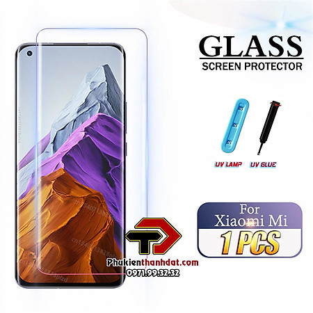 Tấm kính cường lực dành cho Xiaomi Mi 11 trong suốt full keo UV chính hãng Glass - Hàng chính hãng