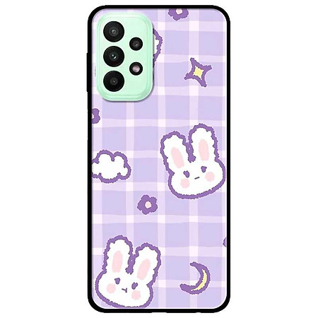 Ốp lưng dành cho Samsung A23 - A53 - A73 - Thỏ Tím Ô Vuông