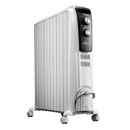 Máy Sưởi Dầu 10 Thanh Delonghi TRD4 1025 (2500W) - Trắng - Hàng Chính Hãng