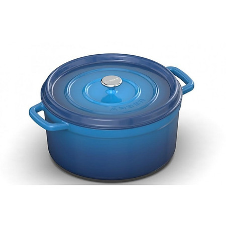 Nồi gang đúc tráng men Arber model NG22MX dung tích 3L màu xanh biển đep mắt hàng Đức chính hãng.