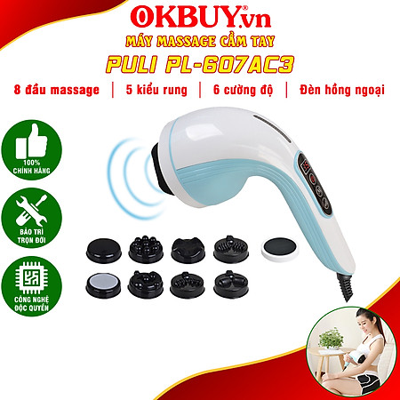 Máy massage bụng cầm tay Hàn Quốc Puli PL-607AC3 - 8 đầu