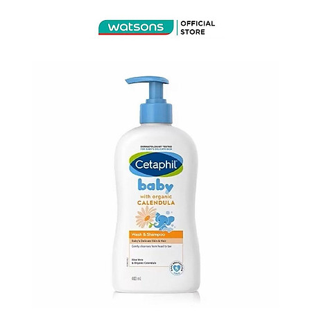 Sữa Tắm Gội Trẻ Em Cetaphil Baby Organic Calendula Tinh Chất Hoa Cúc 400ml