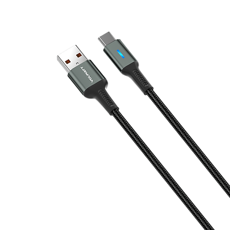 Cáp sạc siêu nhanh & truyền dữ liệu tốc độ cao Volwatt GE-B011-AC USB-A to Type-C - Hàng Chính Hãng