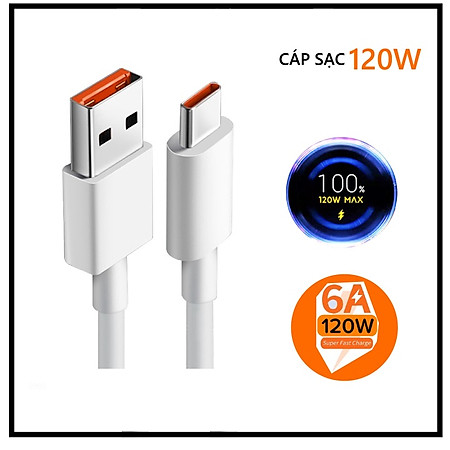 Cáp Sạc USB Type C siêu nhanh công nghệ VOOC 67W-120W dùng cho điện thoại Xiaomi,OPPO,VIVO,HUAWEI- hàng chính hãng