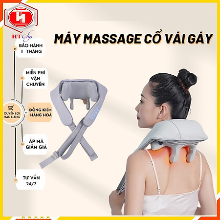 Máy Massage Cổ Vai Gáy, Máy Massage Thế Hệ Mới 6D Bản Pro, Mô Phỏng Kỹ Thuật Massage Như Thật - Hàng Nhập Khẩu