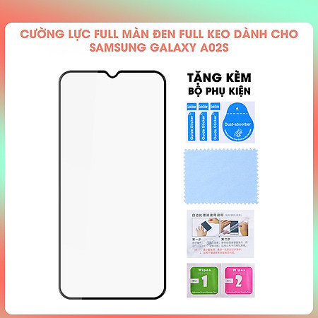 Kính Cường Lực Full Màn Hình Dành Cho Samsung Galaxy A02s- Hàng Chính Hãng