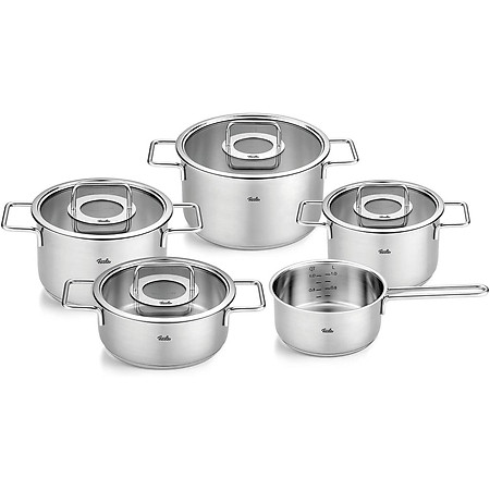 Bộ nồi Fissler Pure Collection 4 nồi 1 quánh nắp kính Hàng chính hãng